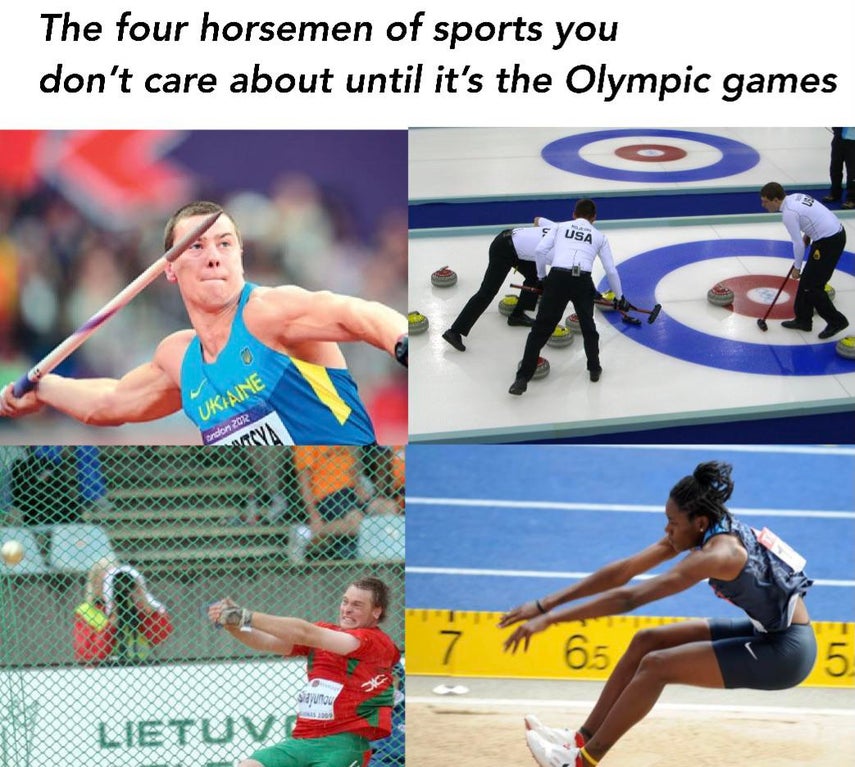 athletics - The four horsemen of sports you don't care about until it's the Olympic games e Usa Uk Aine ondon 2012 y! 7 65 5 Siputou 2000 Lietuva