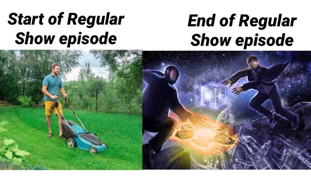 grass - Start of Regular Show episode End of Regular Show episode