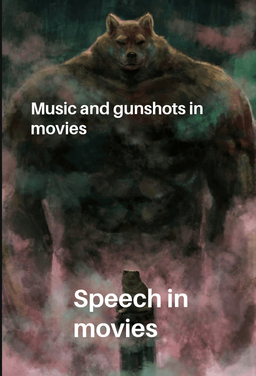 reddit island meme - Music and gunshots in movies Speech in movies