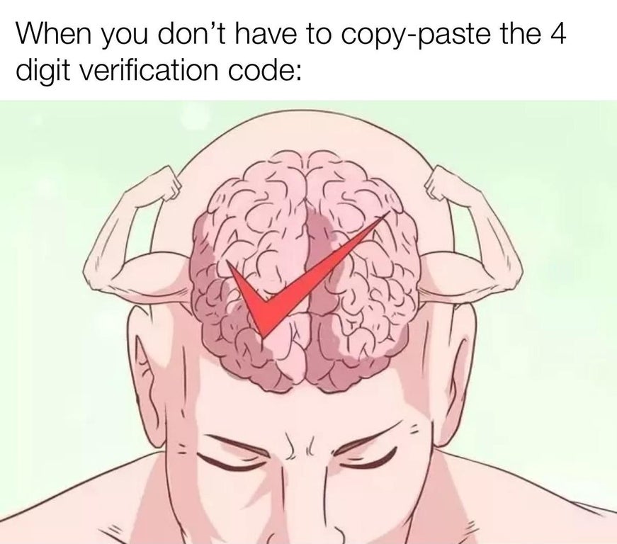brain - When you don't have to copypaste the 4 digit verification code Jil