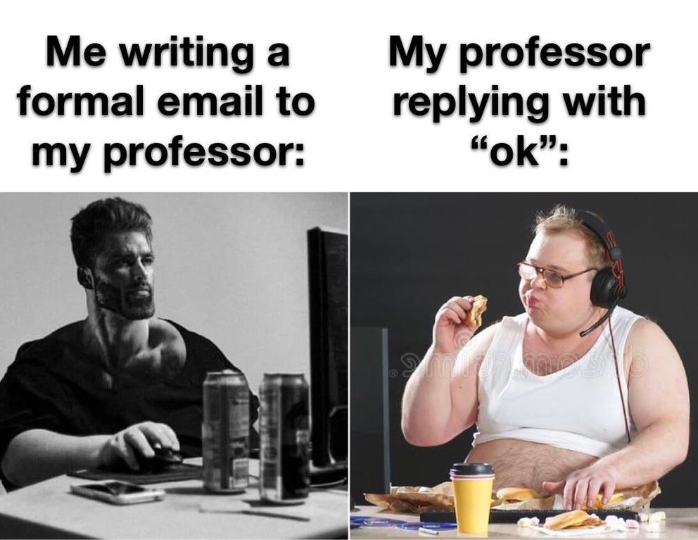pak turk empire r 2middleeast4you reddit - Me writing a formal email to my professor My professor ing with "ok" Ou