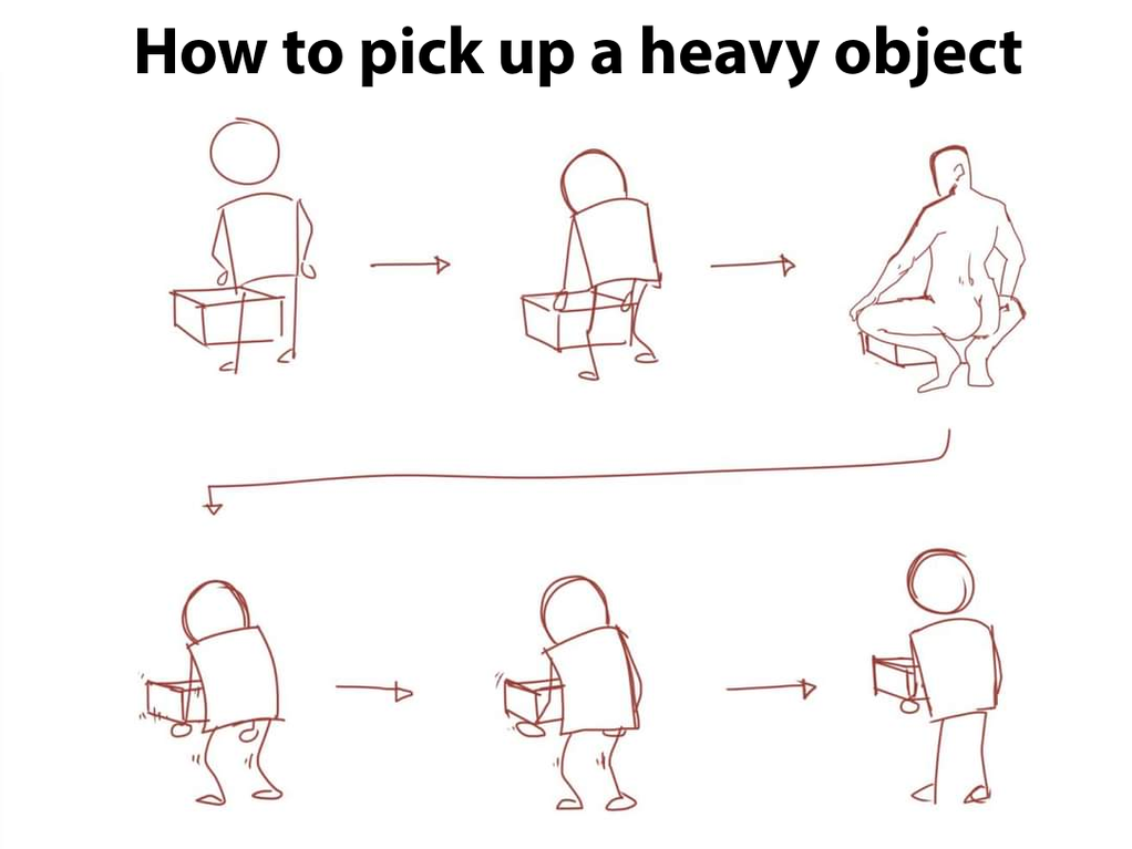 head - How to pick up a heavy object