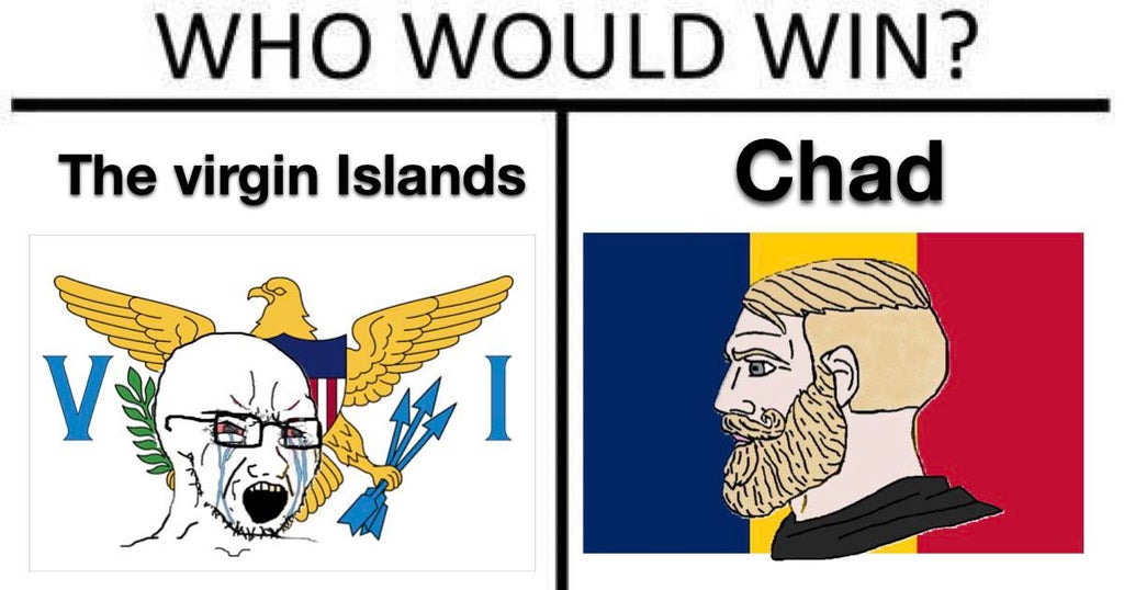 cartoon - Who Would Win? The virgin Islands Chad Vy I