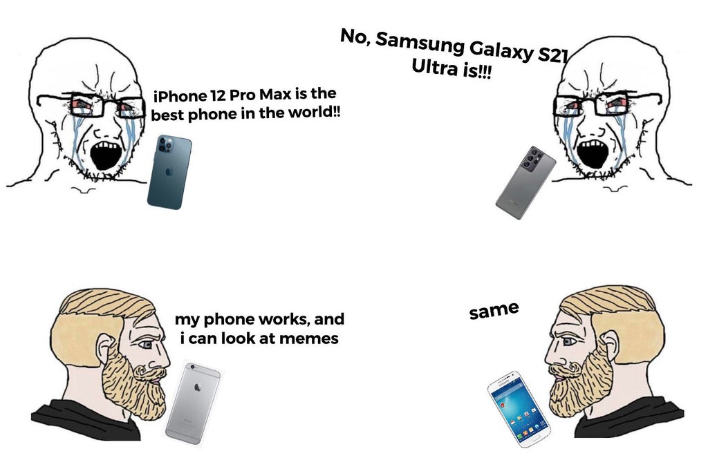 christopher lee memes - No, Samsung Galaxy S2y Ultra is!!! iPhone 12 Pro Max is the best phone in the world!! same my phone orks, and i can look at memes