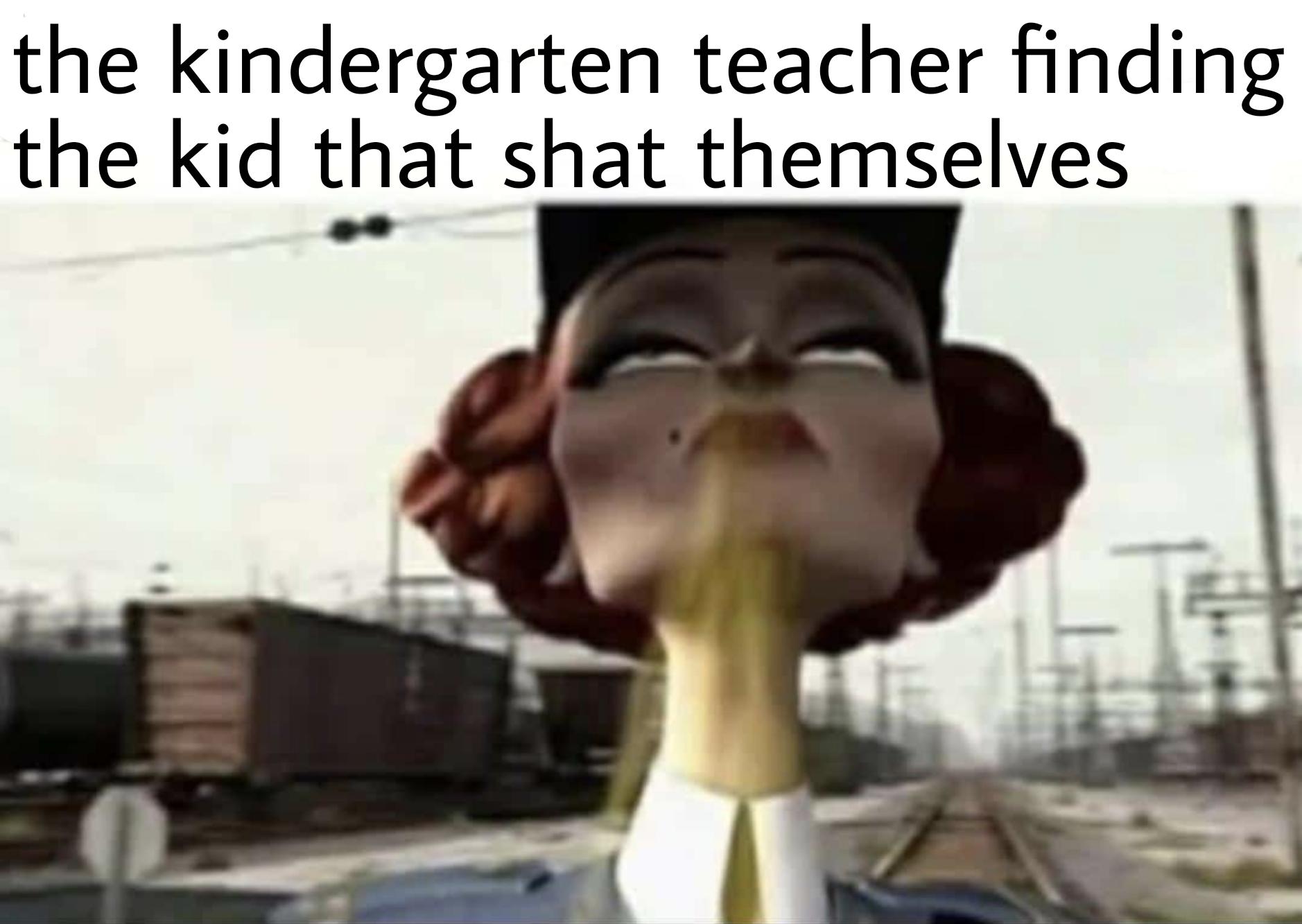 the kindergarten teacher finding the kid that shat themselves