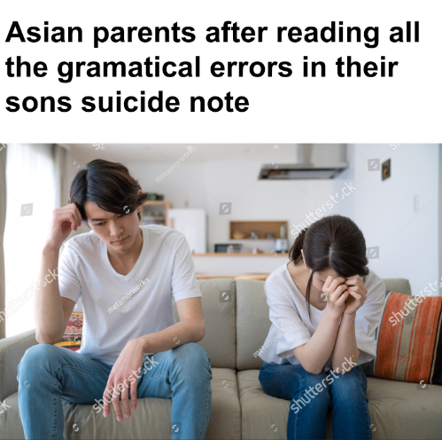 asian couple argue - Asian parents after reading all the gramatical errors in their sons suicide note metro shutterstock sock metamorworks shutterst met shutterstock shutterstock