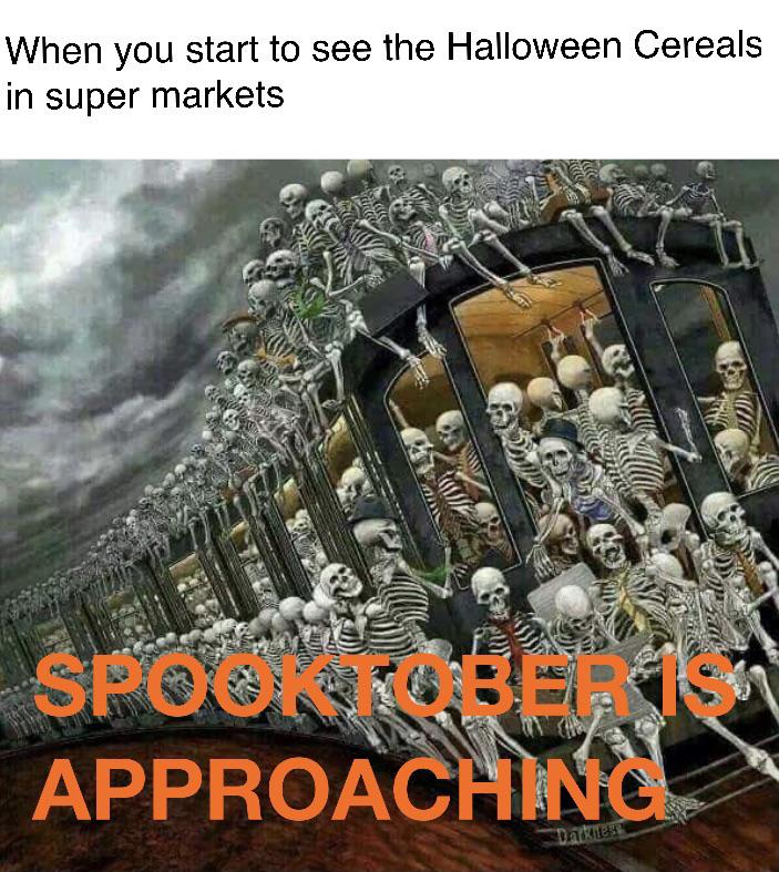 When you start to see the Halloween Cereals in super markets One Wu Spooktober Approaching Dates