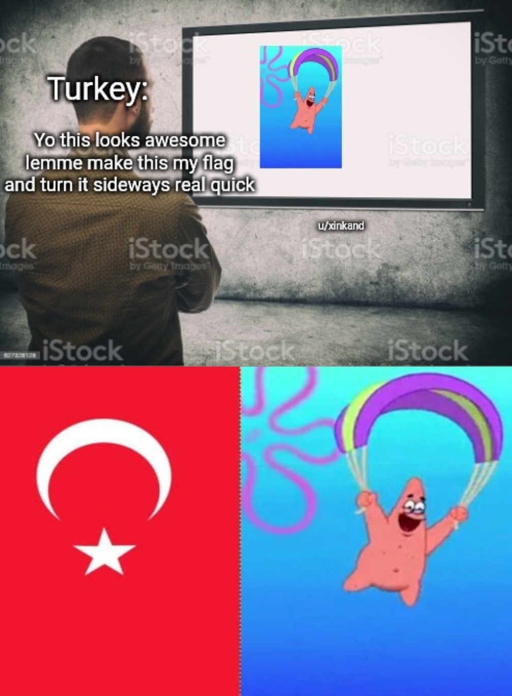 dank memes - graphic design - ista ock Turkey Yo this looks awesome lemme make this my flag and turn it sideways real quick xkand sck iStock iStock iSto iStock istock iStock C