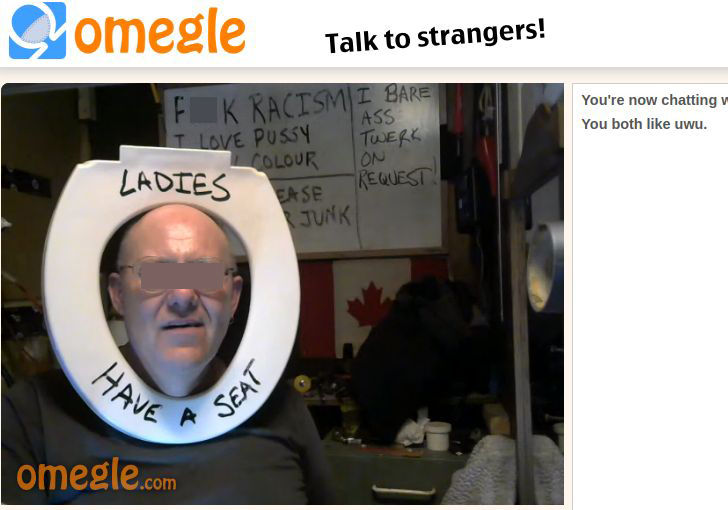 photo caption - Somegle You're now chatting You both uwu. Talk to strangers! Fk Racismi Bare Ass I Love Pussy Twerk Colour Lon Ease Request Junk Ladies Have A Seat omegle.com