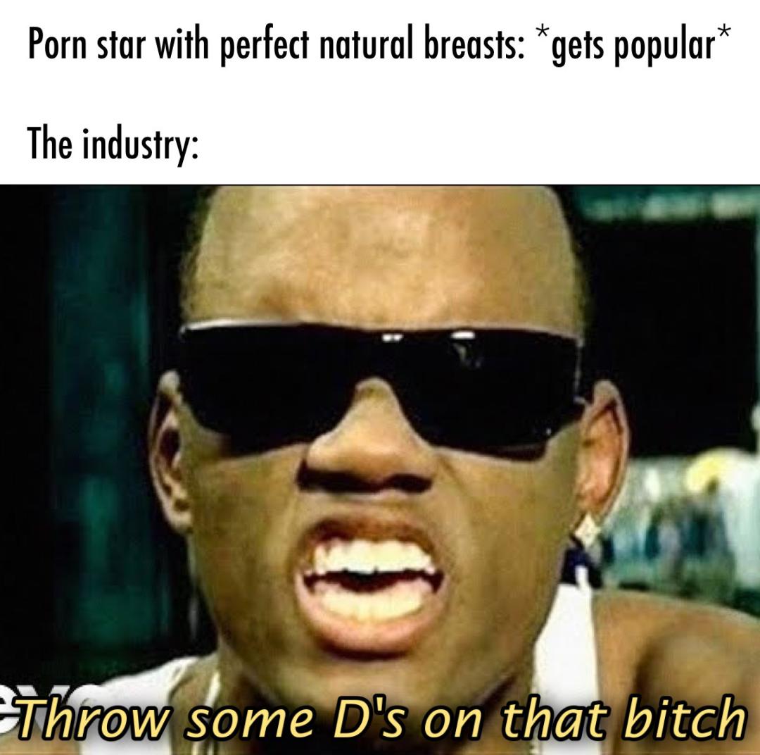 photo caption - Porn star with perfect natural breasts gets popular The industry Throw some D's on that bitch