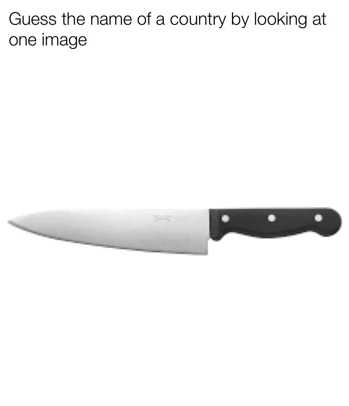 ikea chef knife - Guess the name of a country by looking at one image
