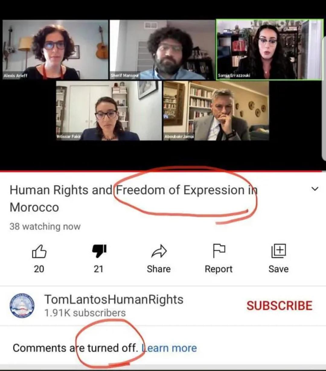 Human rights - Alexis Ariell Sherif Mansou Samia Errazzo U Intissar Fak Aboubak Jamal Human Rights and Freedom of Expression in Morocco 38 watching now 20 21 Report Save TomLantos Human Rights subscribers Subscribe are turned off. Learn more