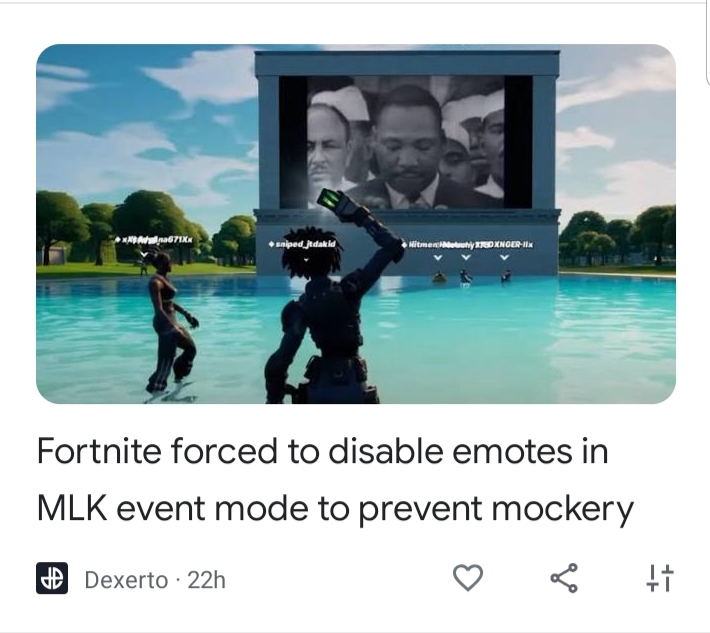 water - asped.jedakld Mitment Ndxngeri Fortnite forced to disable emotes in Mlk event mode to prevent mockery Dexerto 22h 1