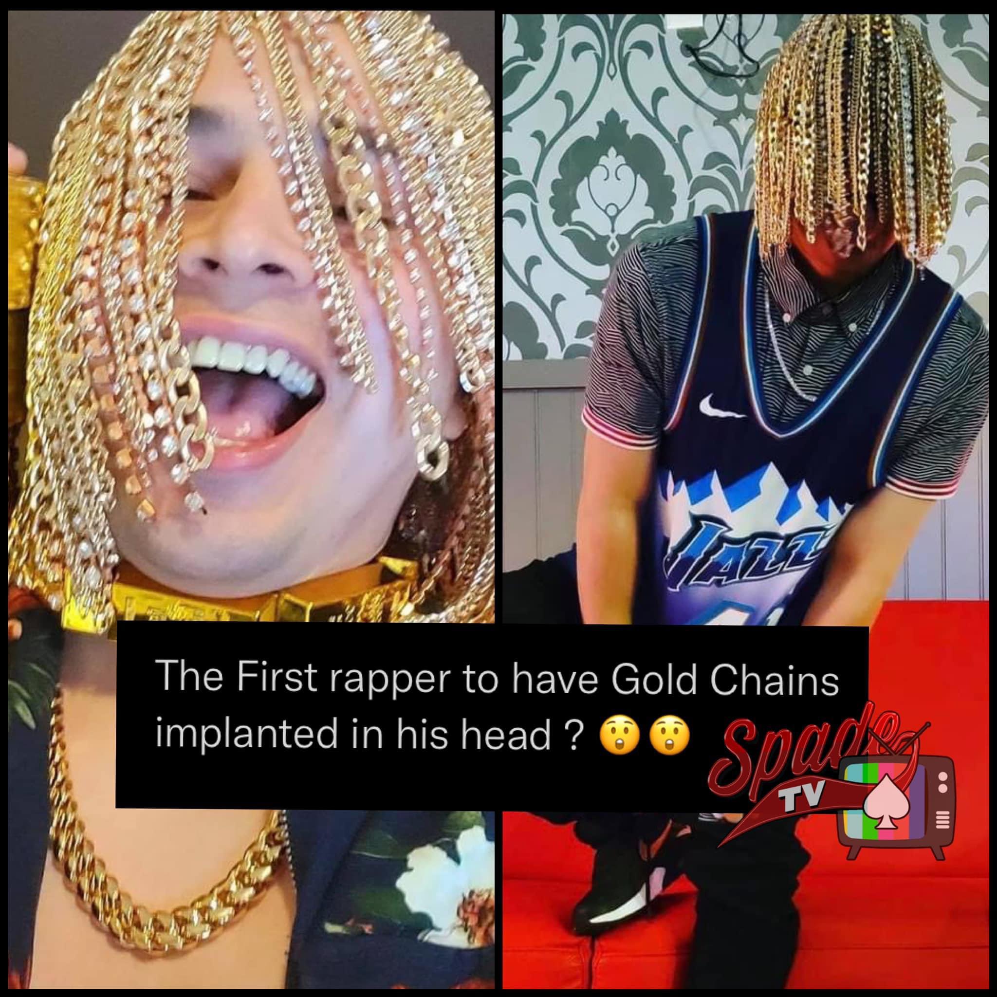 human - Jd Aziz The First rapper to have Gold Chains implanted in his head ? Spark