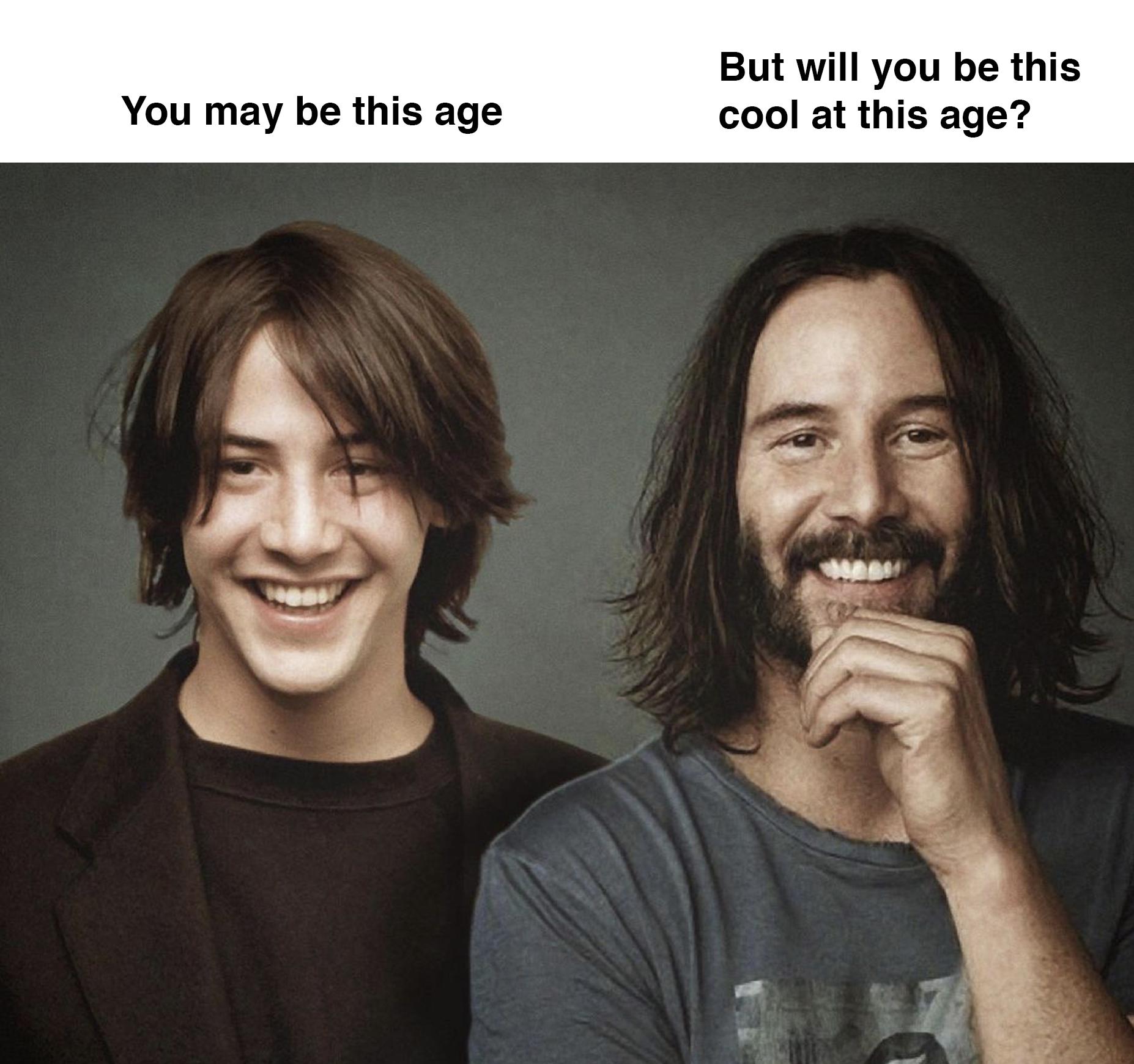 keanu reeves then and now - You may be this age But will you be this cool at this age?
