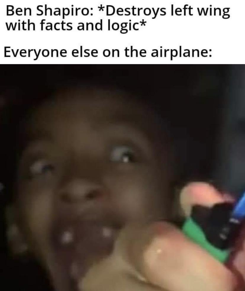 kid sipping fire - Ben Shapiro Destroys left wing with facts and logic Everyone else on the airplane