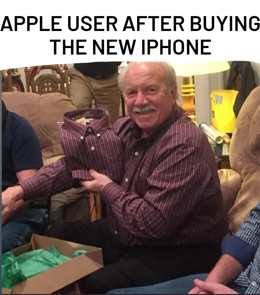 zach wilson funny memes - Apple User After Buying The New Iphone 0