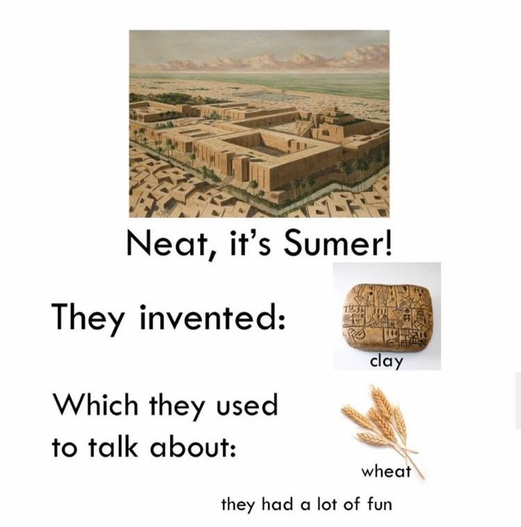 great ziggurat of ur - Neat, it's Sumer! They invented clay Which they used to talk about wheat they had a lot of fun