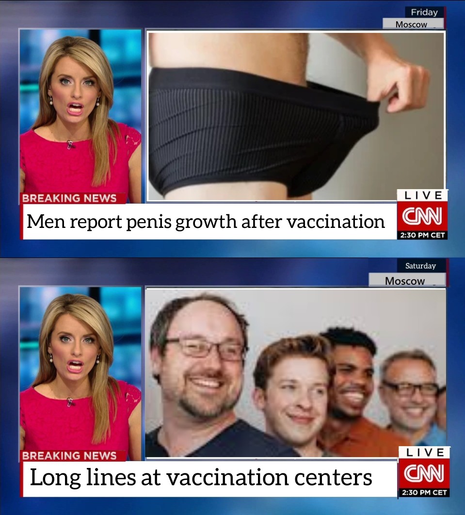 media - Friday Moscow Breaking News Live Men report penis growth after vaccination C Cet Saturday Moscow Geos Breaking News Live Long lines at vaccination centers Cnn Cet