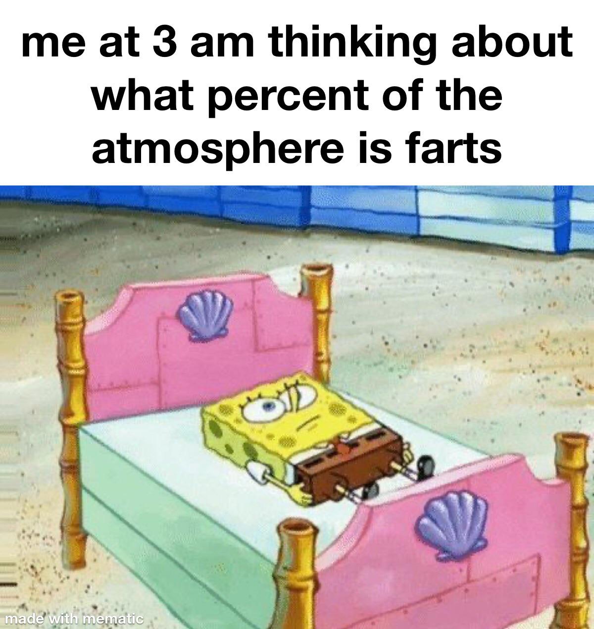 wide awake reaction meme - me at 3 am thinking about what percent of the atmosphere is farts made with mematic