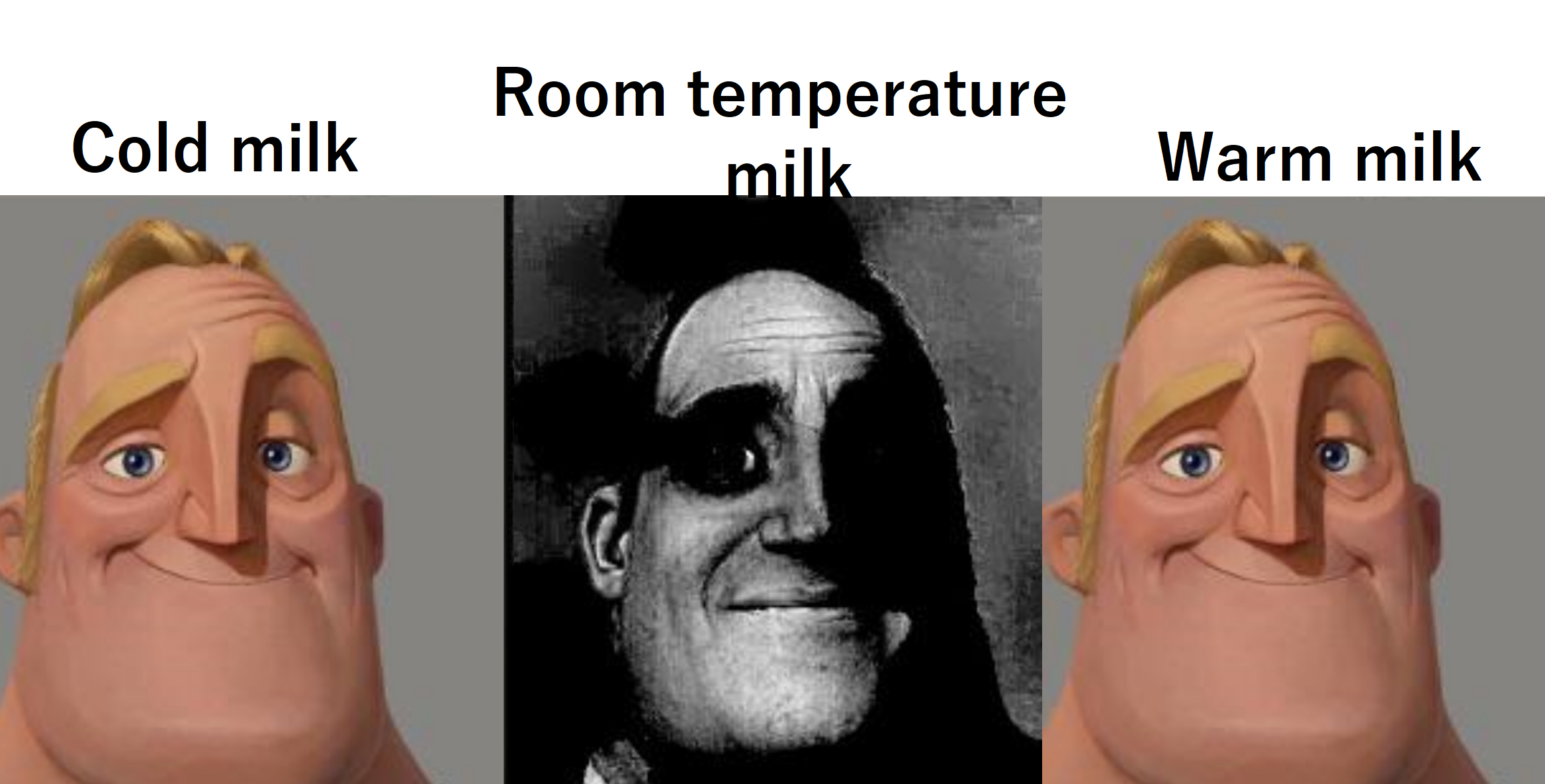 dank memes - funny memes - there is soft in the crunchy - Cold milk Room temperature milk Warm milk