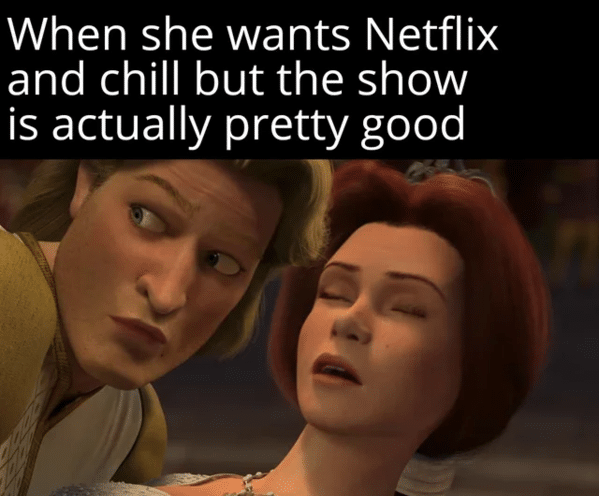 dank memes - When she wants Netflix and chill but the show is actually pretty good
