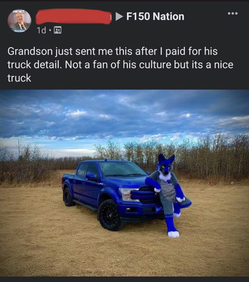 cringe pics - wtf pics - bumper - Fortnite F150 Nation 10. 1d Grandson just sent me this after I paid for his truck detail. Not a fan of his culture but its a nice truck