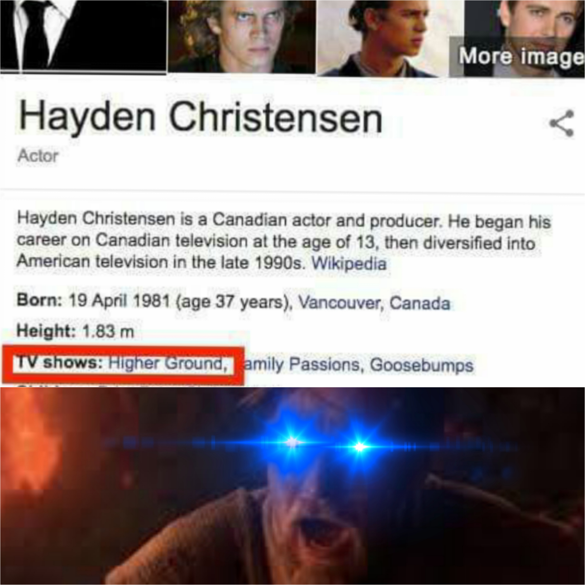 video - More image Hayden Christensen Actor Hayden Christensen is a Canadian actor and producer. He began his career on Canadian television at the age of 13, then diversified into American television in the late 1990s. Wikipedia Born age 37 years, Vancouv