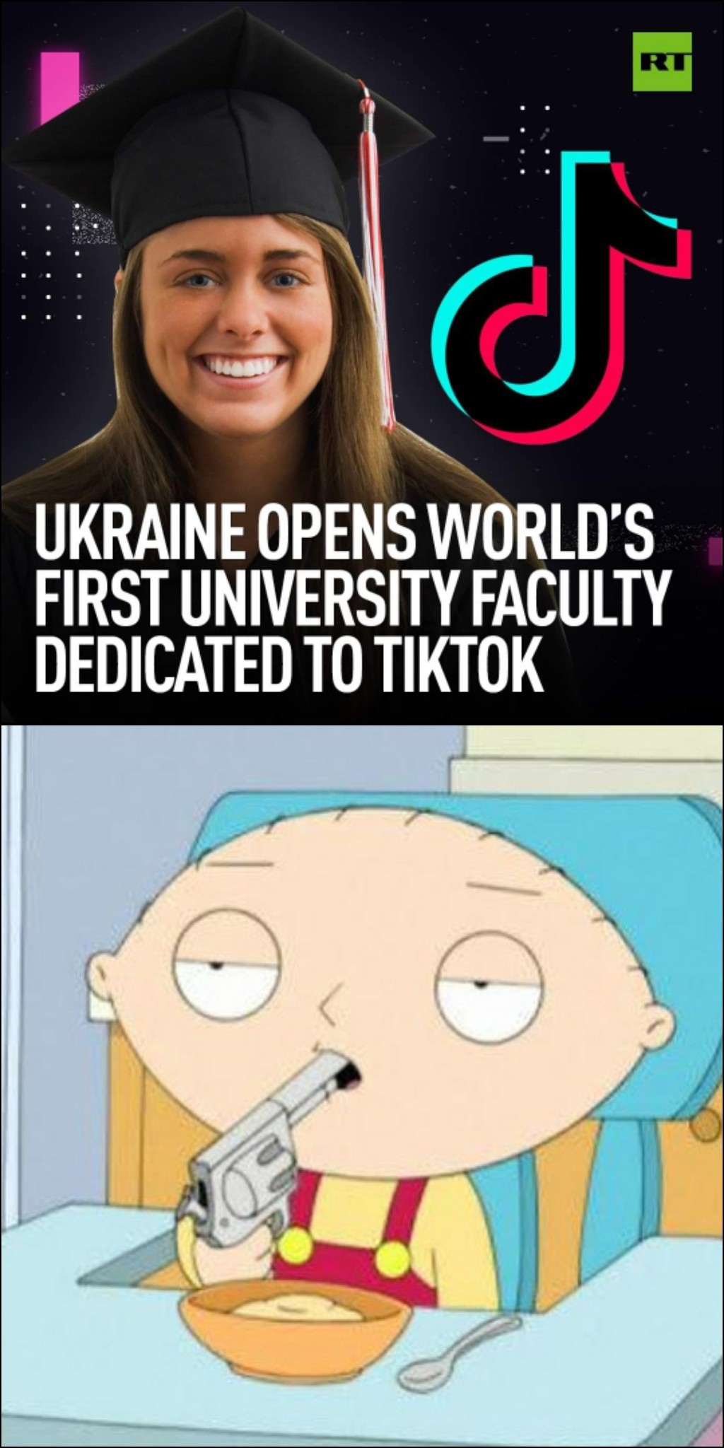 stewie griffin reaction - Rt Ukraine Opens World'S First University Faculty Dedicated To Tiktok