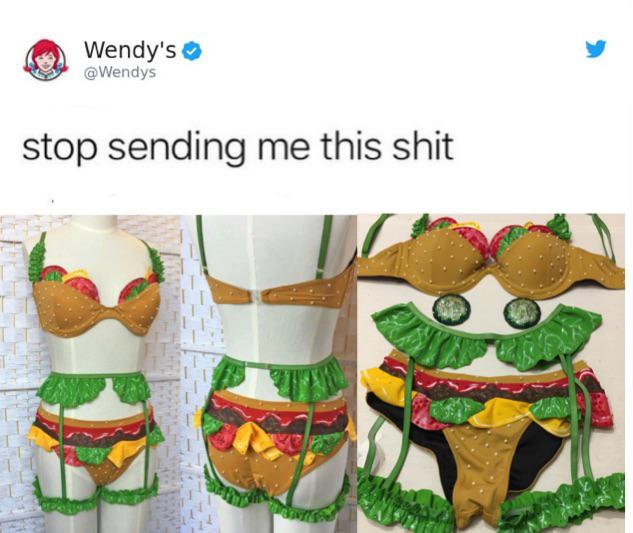 krabby patty lingerie - Wendy's stop sending me this shit