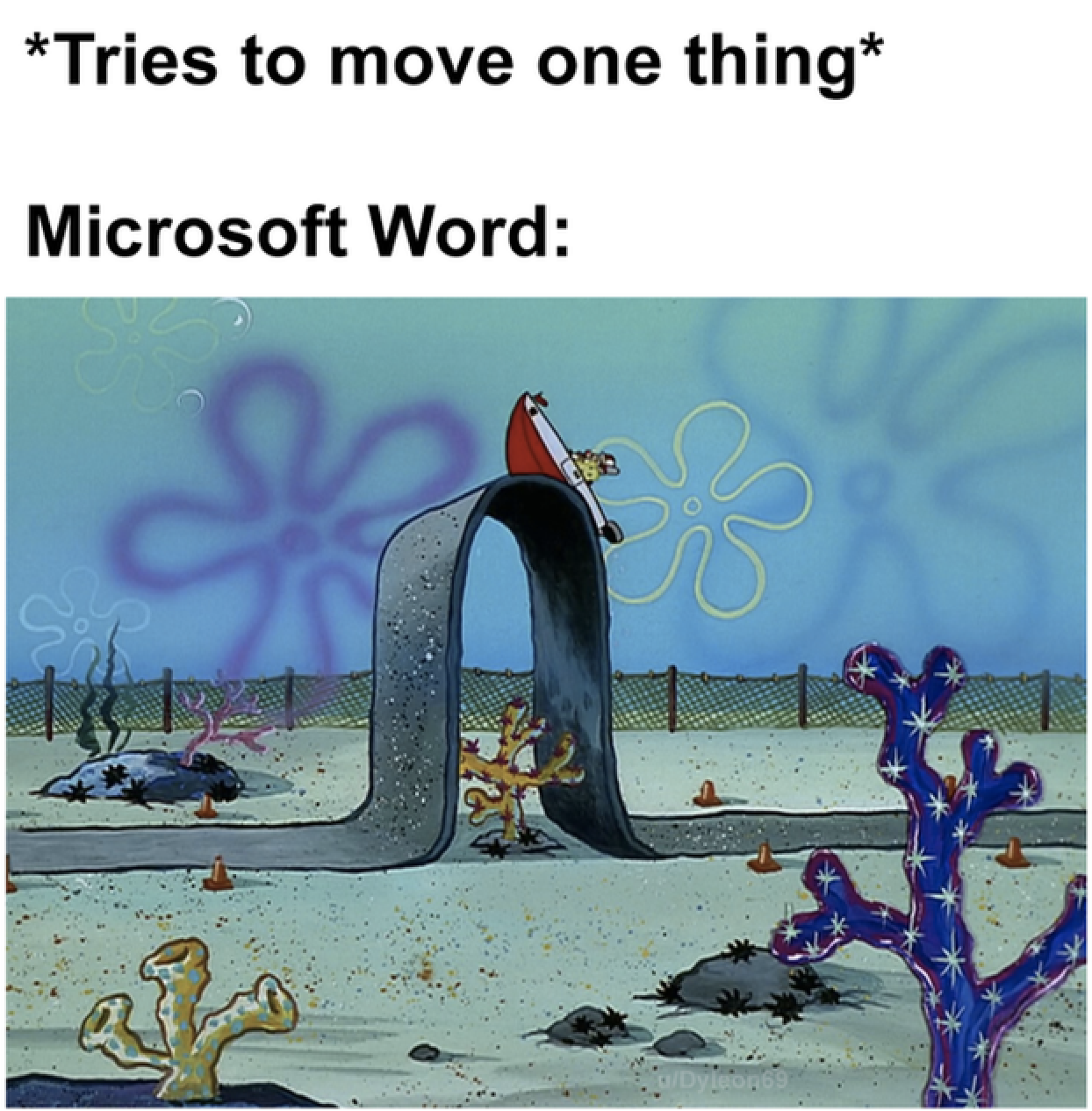 water - Tries to move one thing Microsoft Word