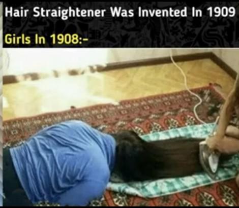 Hair Straightener Was Invented In 1909 Girls In 1908