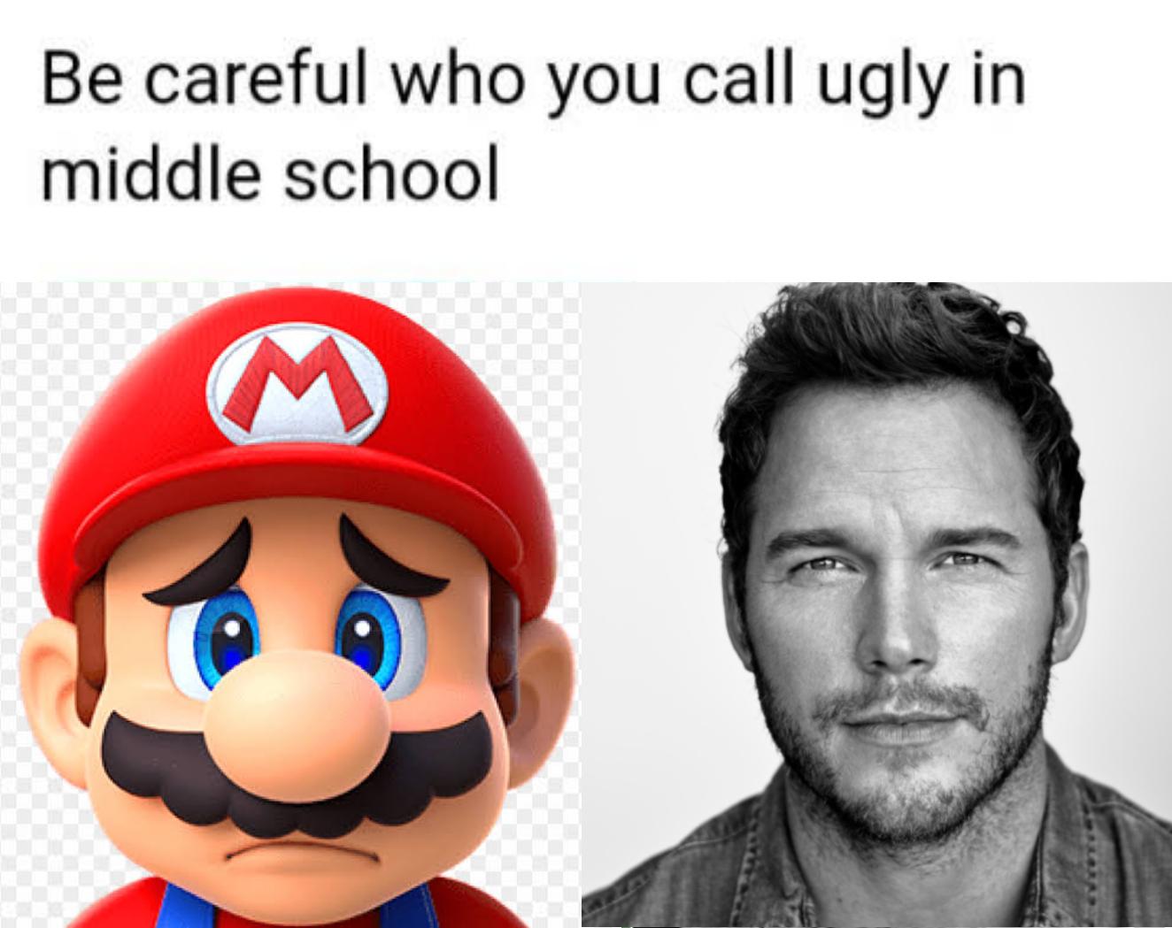 dank memes - super mario bros - Be careful who you call ugly in middle school M