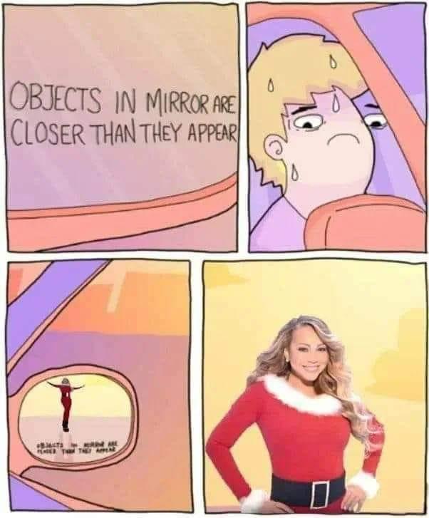 objects in mirror are closer than they appear meme mariah carey - o 0 Objects In Mirror Are Closer Than They Appear 70 Lc Bts Hed To Tare