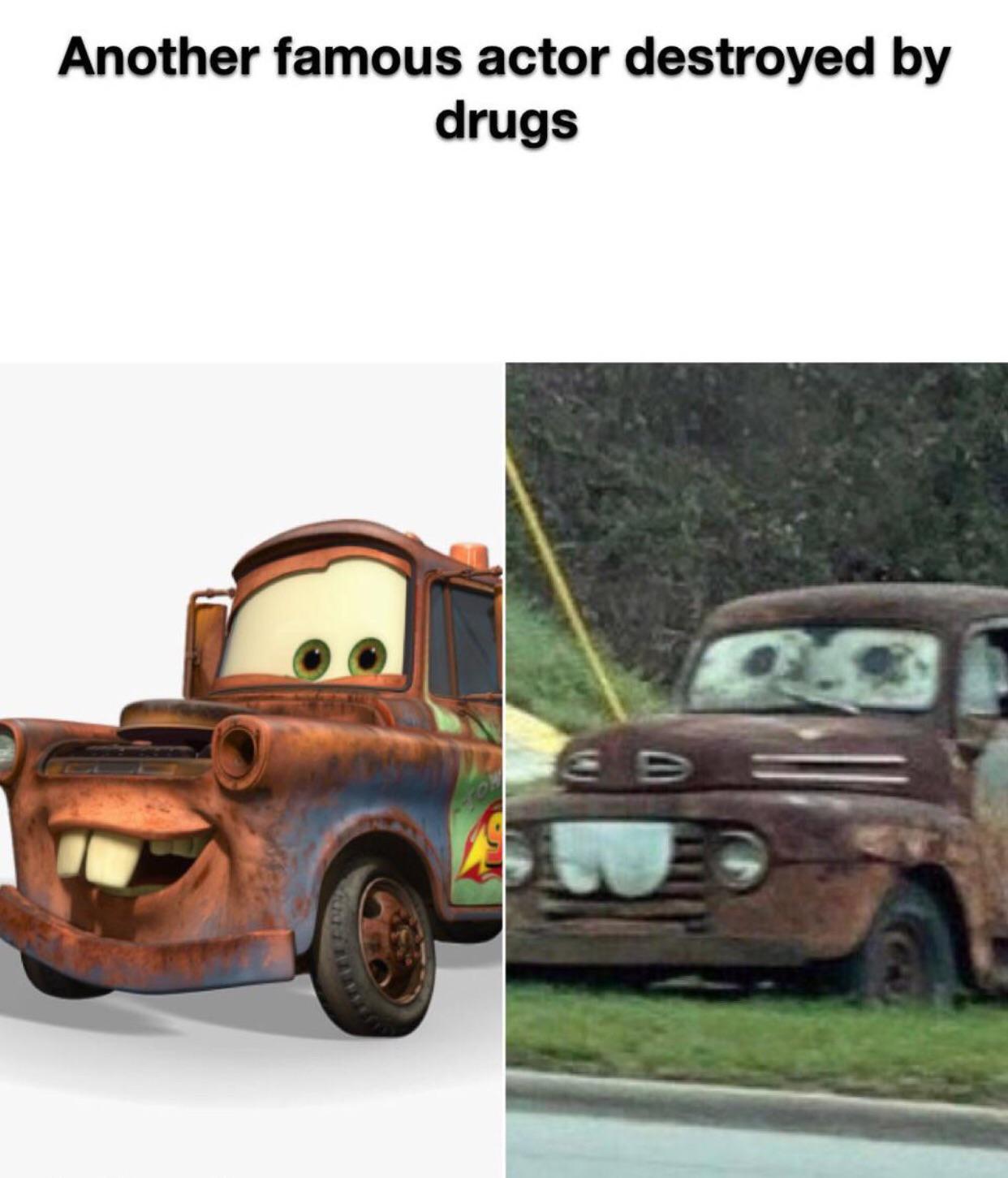 cars 2 - Another famous actor destroyed by drugs