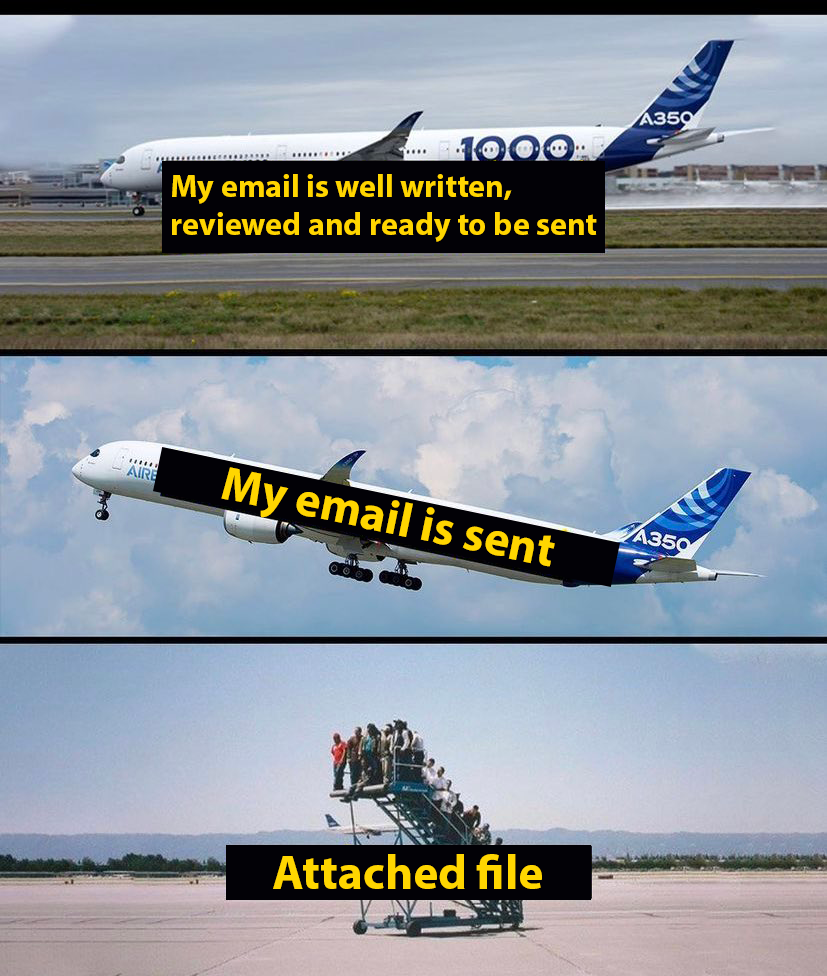 funny memes - Internet meme - A350 My email is well written, reviewed and ready to be sent My email is sent VA350 Attached file
