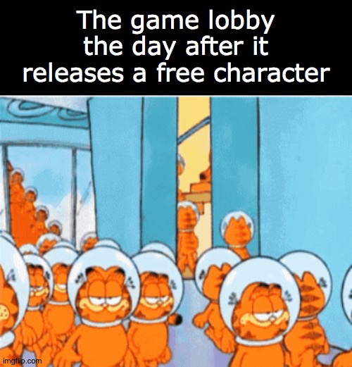 garfield among us - The game lobby the day after it releases a free character imgflip.com