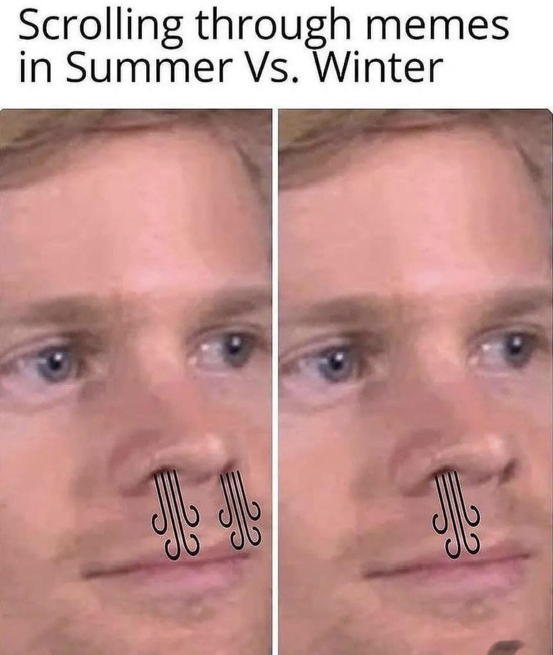 winter vs summer memes - Scrolling through memes in Summer Vs. Winter s