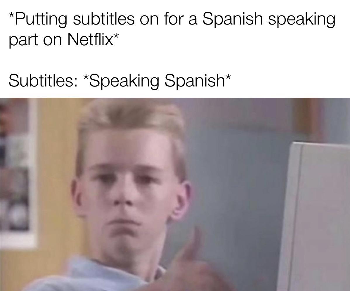 brent rambo gif original - Putting subtitles on for a Spanish speaking part on Netflixt Subtitles Speaking Spanish
