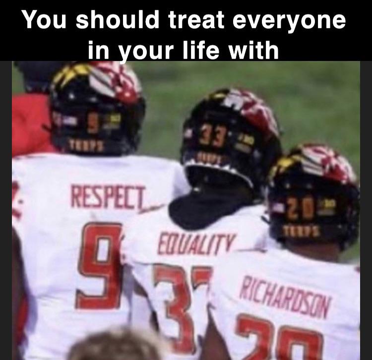 jersey - You should treat everyone in your life with 3 Temps 33 Respect 20 Tits Equality 95 Bo Richardson