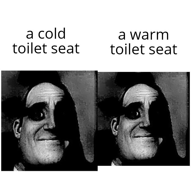 a cold toilet seat a warm toilet seat