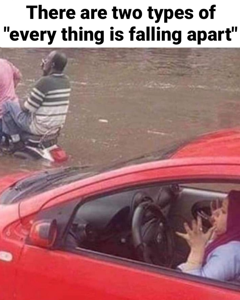 dank memes - There are two types of "every thing is falling apart"