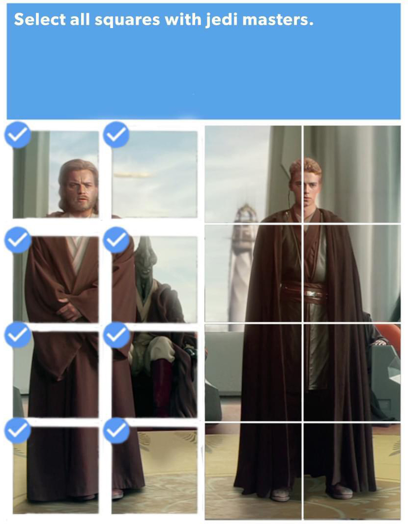 star wars - Select all squares with jedi masters.