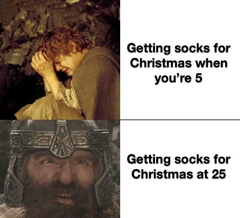 human behavior - Getting socks for Christmas when you're 5 Getting socks for Christmas at 25