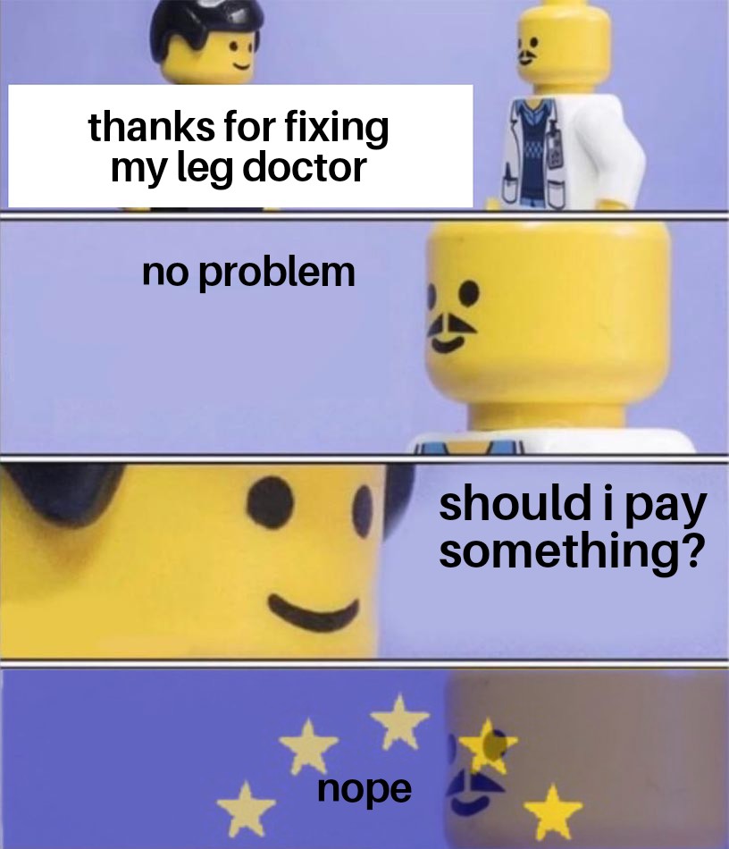 ok google meme - thanks for fixing my leg doctor no problem should i pay something? nope