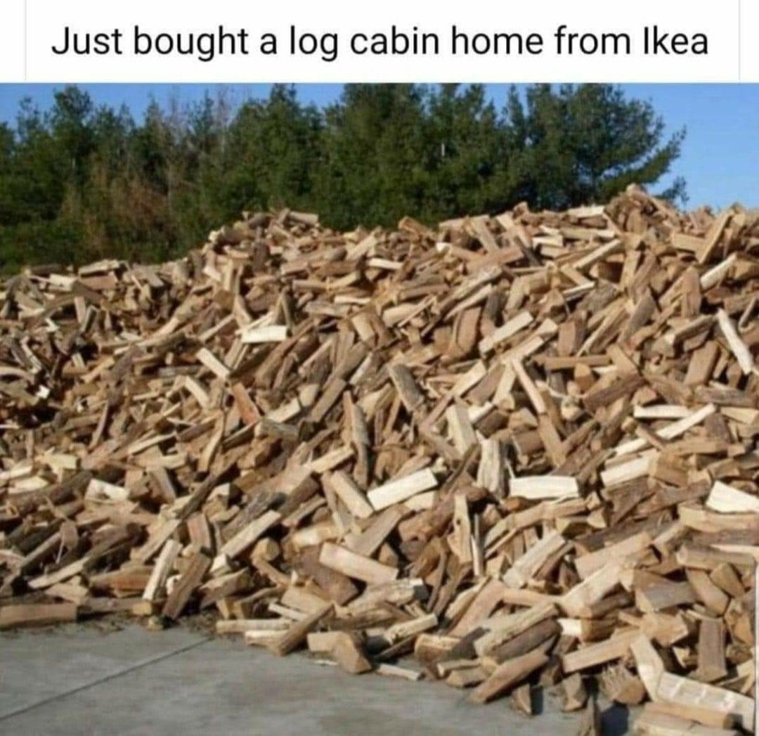 just bought a log cabin from ikea - Just bought a log cabin home from Ikea