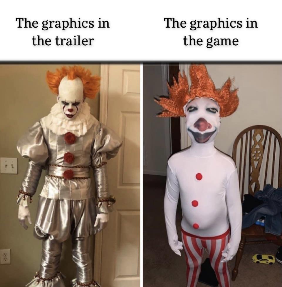 funniest memes - wish vs reality meme - The graphics in the trailer The graphics in the game