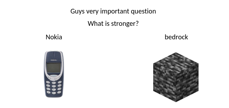 Guys very important question What is stronger? Nokia bedrock 6000