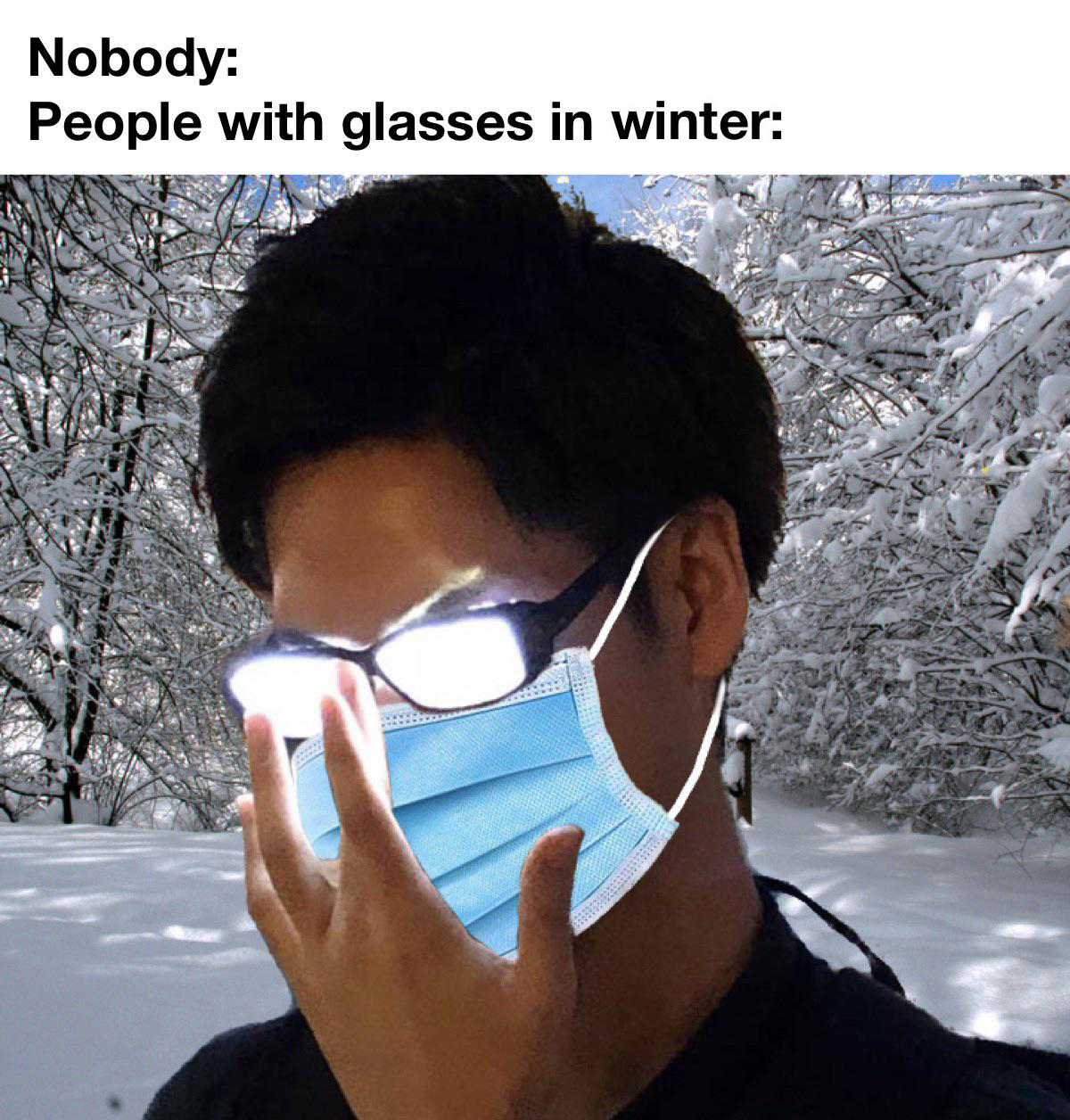 goggles - Nobody People with glasses in winter