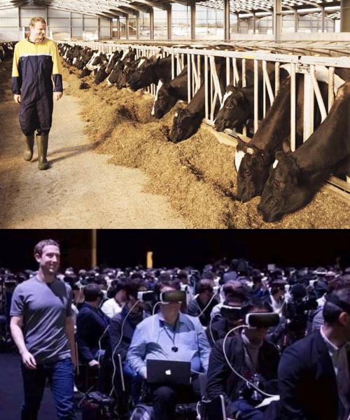 hilarious memes - mark zuckerberg walking vr - Min